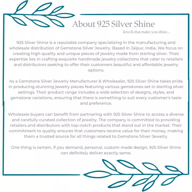 Gemstone Silver Jewelry Manufacturer & Wholesaler