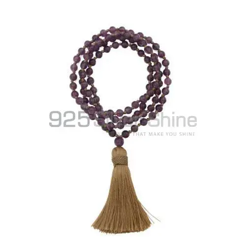 108 Beads Amethyst Prayer Mala Knotted Necklace 925MBC100_0