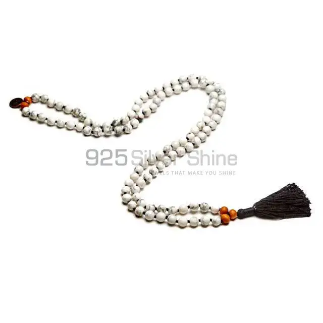108 Beads Howlite Mala Prayer Necklace 925MBC110_0