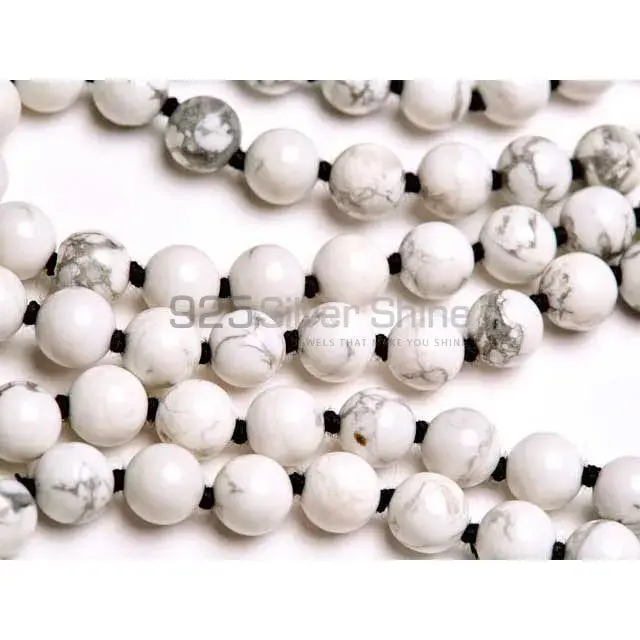 108 Beads Howlite Mala Prayer Necklace 925MBC110_1