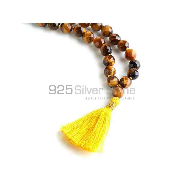 108 Beads Red Tiger's Eye Meditation Mala Necklace 925MBC126_1