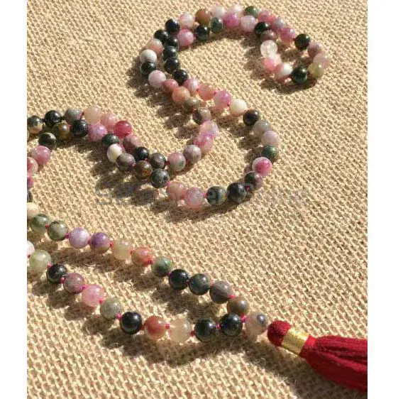 108 Beads Red Tiger's Eye Meditation Mala Necklace 925MBC126_2