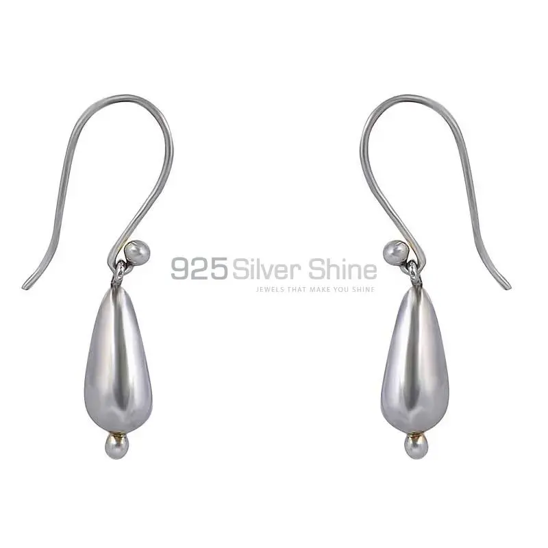 925 Fine Plain Silver Earring 925SE151_0