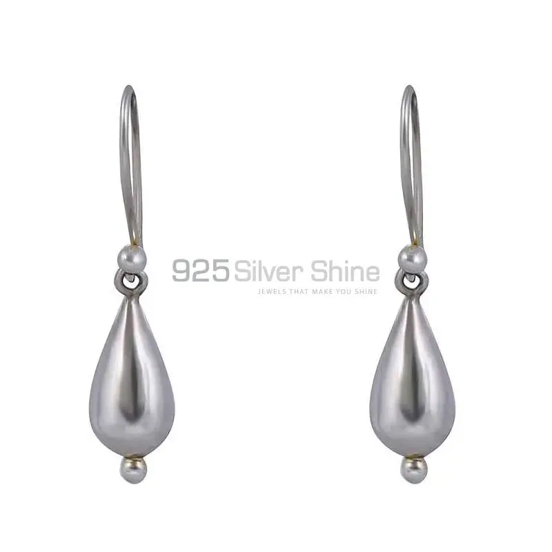 925 Fine Plain Silver Earring 925SE151_1