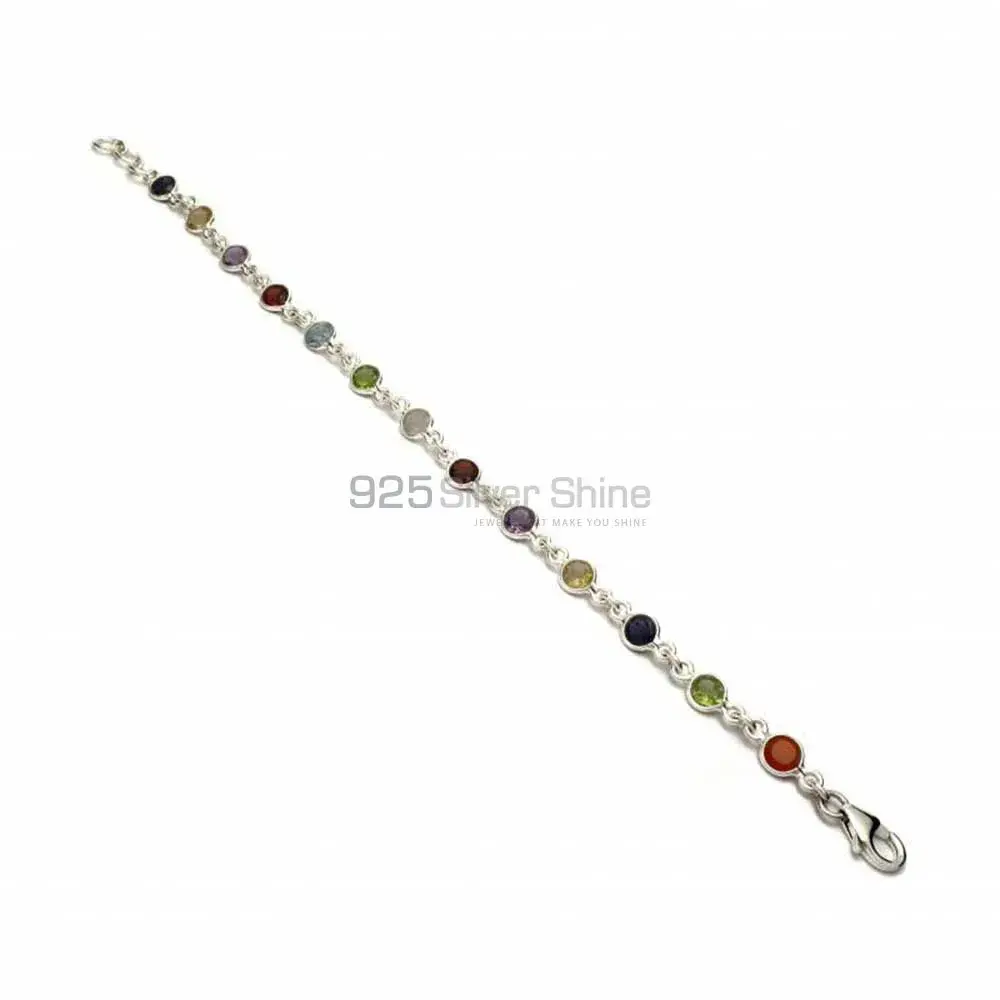 925 Fine Silver Bracelets Suppliers In Multi Stone Gemstone Jewelry 925SB252_0