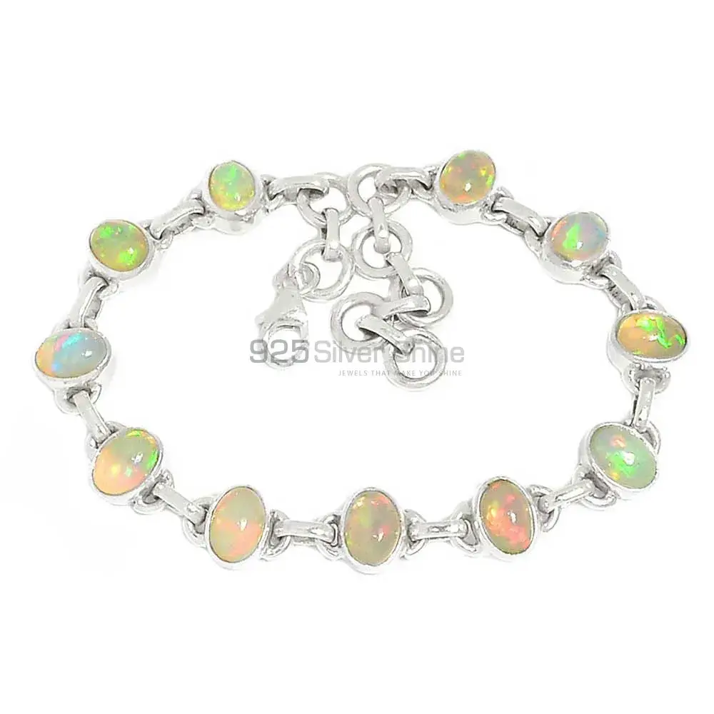 925 Fine Silver Bracelets Suppliers In Opal Gemstone Jewelry 925SB301