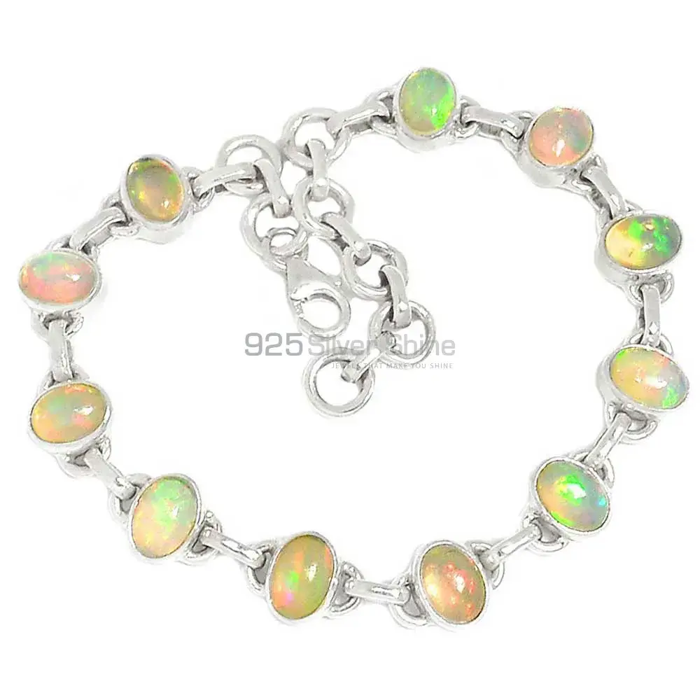 925 Fine Silver Bracelets Suppliers In Opal Gemstone Jewelry 925SB301_0