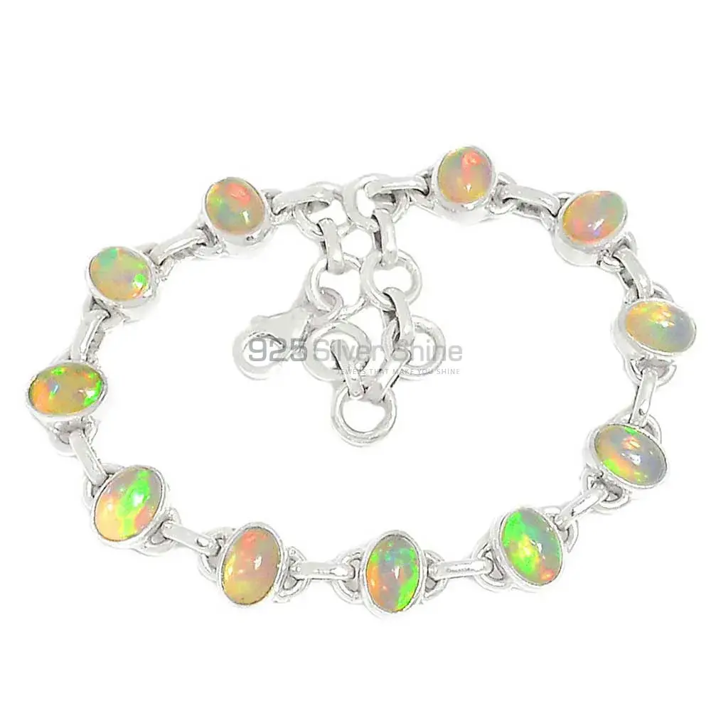 925 Fine Silver Bracelets Suppliers In Opal Gemstone Jewelry 925SB301_1