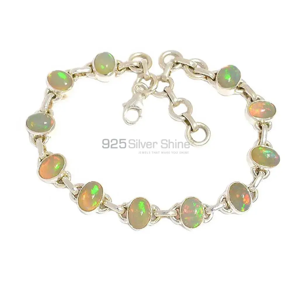 925 Fine Silver Bracelets Suppliers In Opal Gemstone Jewelry 925SB301_2