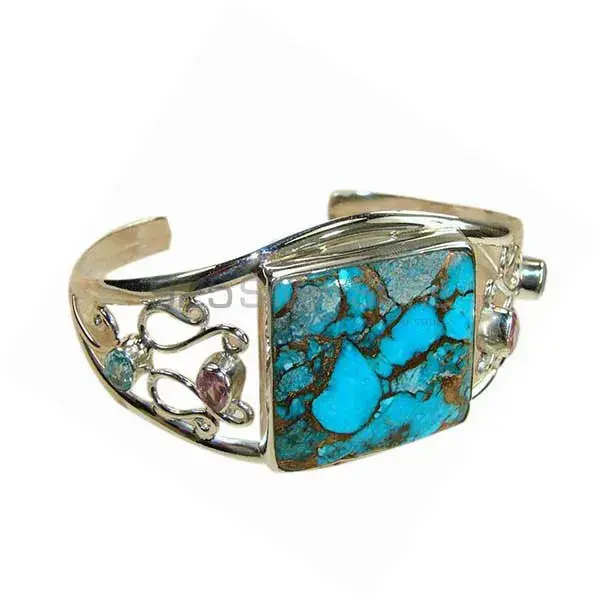 925 Fine Silver Cuff Bangles In Multi Gemstone 925SSB152_0