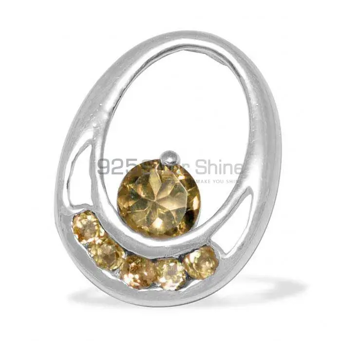 925 Fine Silver Pendants Suppliers In Citrine Gemstone Jewelry 925SP1570