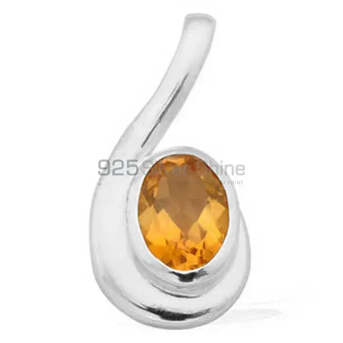 925 Fine Silver Pendants Suppliers In Citrine Gemstone Jewelry 925SP1620