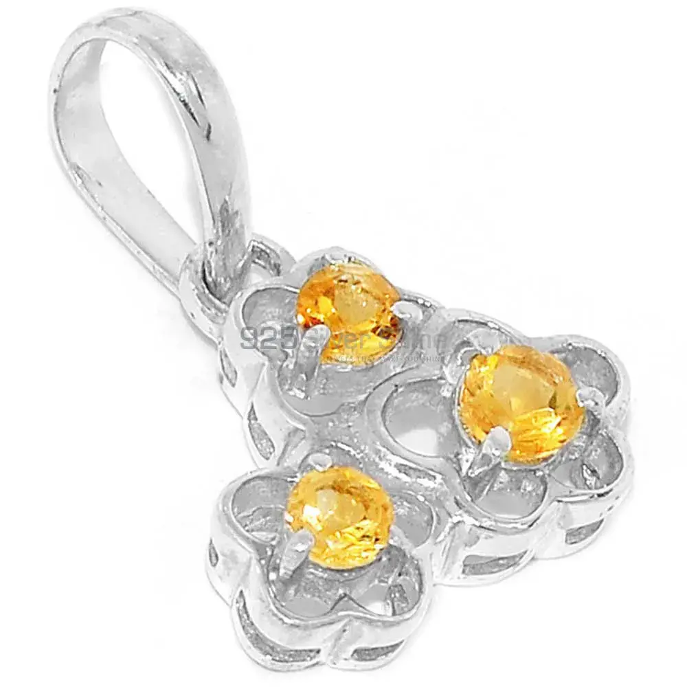 925 Fine Silver Pendants Suppliers In Citrine Gemstone Jewelry 925SP213-3_1