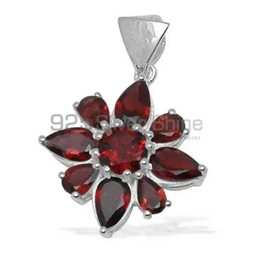 925 Fine Silver Pendants Suppliers In Garnet Gemstone Jewelry 925SP1420