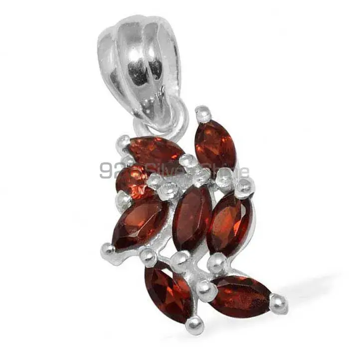 925 Fine Silver Pendants Suppliers In Garnet Gemstone Jewelry 925SP1520_0