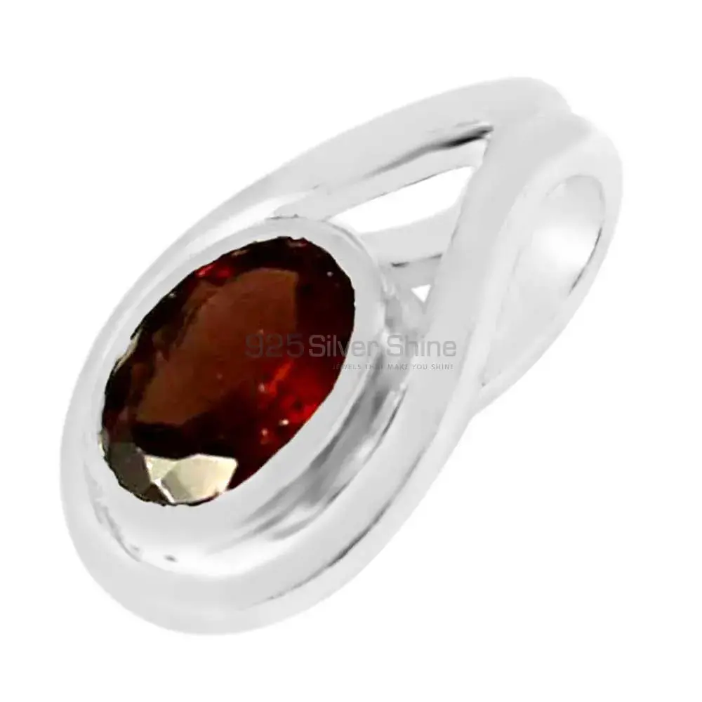 925 Fine Silver Pendants In Garnet Gemstone Jewelry 925SP206-1_1