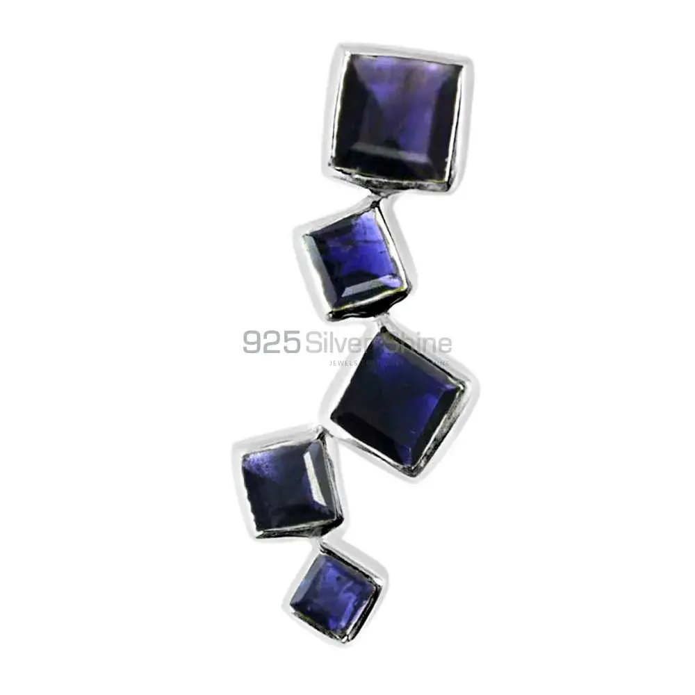 925 Fine Silver Pendants In Iolite Gemstone Jewelry 925SP246-1_1