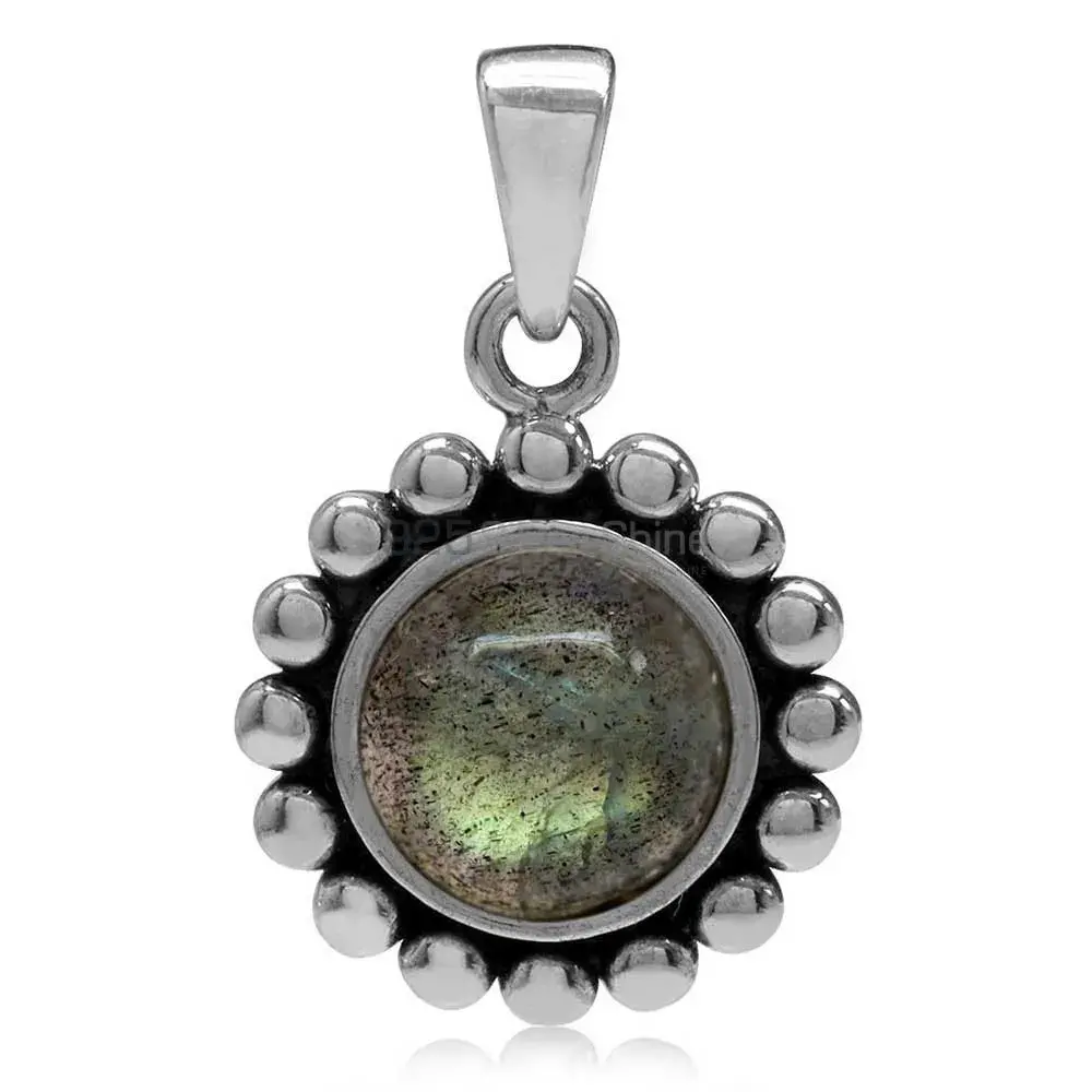 925 Fine Silver Pendants In Labradorite Gemstone Jewelry 925SP02-2_0