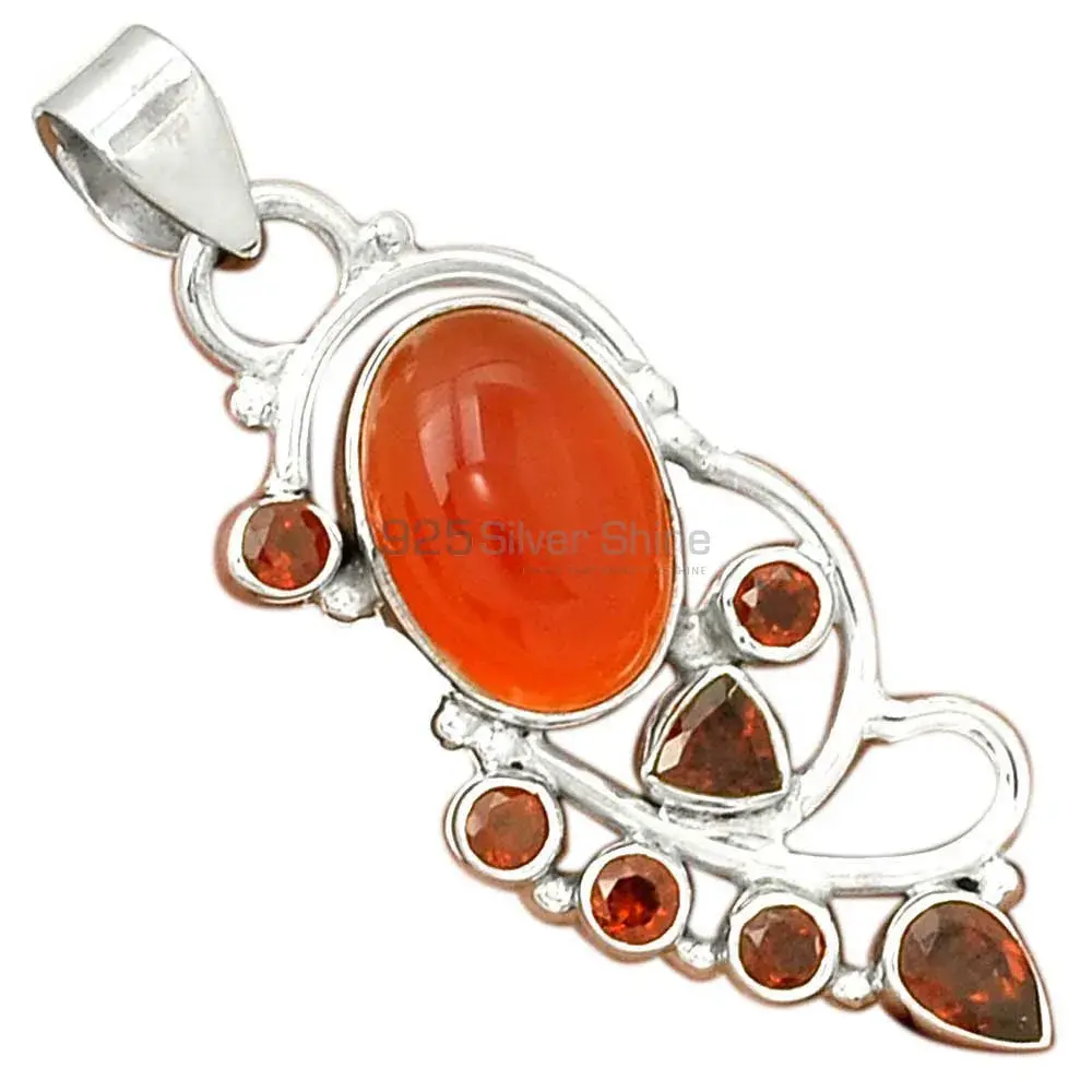 925 Fine Silver Pendants Suppliers In Multi Gemstone Jewelry 925SP095-3