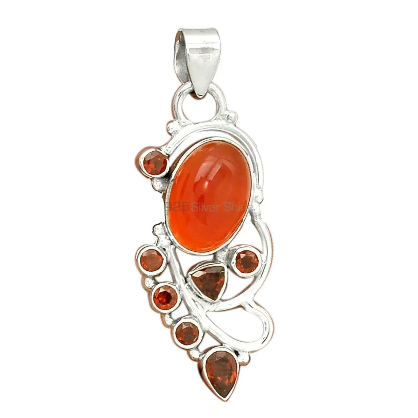 925 Fine Silver Pendants In Multi Gemstone Jewelry 925SP095-3_2
