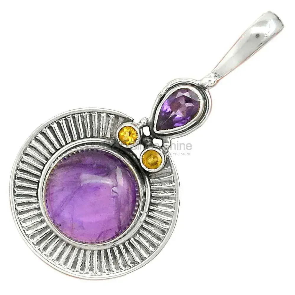 925 Fine Silver Pendants Suppliers In Multi Gemstone Jewelry 925SP62-1