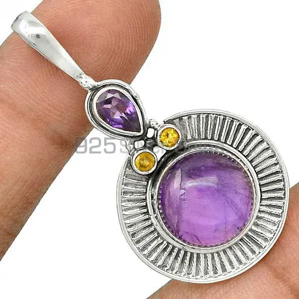 925 Fine Silver Pendants Suppliers In Multi Gemstone Jewelry 925SP62-1_0