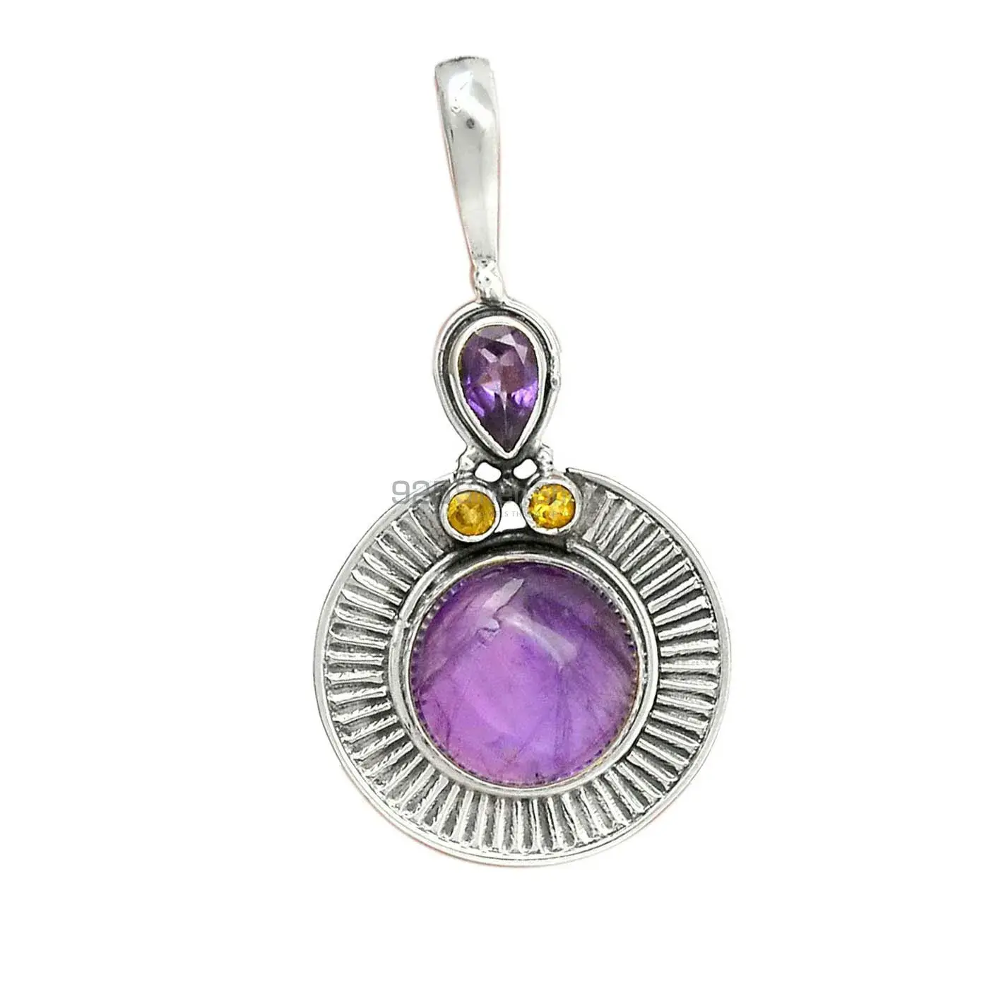 925 Fine Silver Pendants Suppliers In Multi Gemstone Jewelry 925SP62-1_2