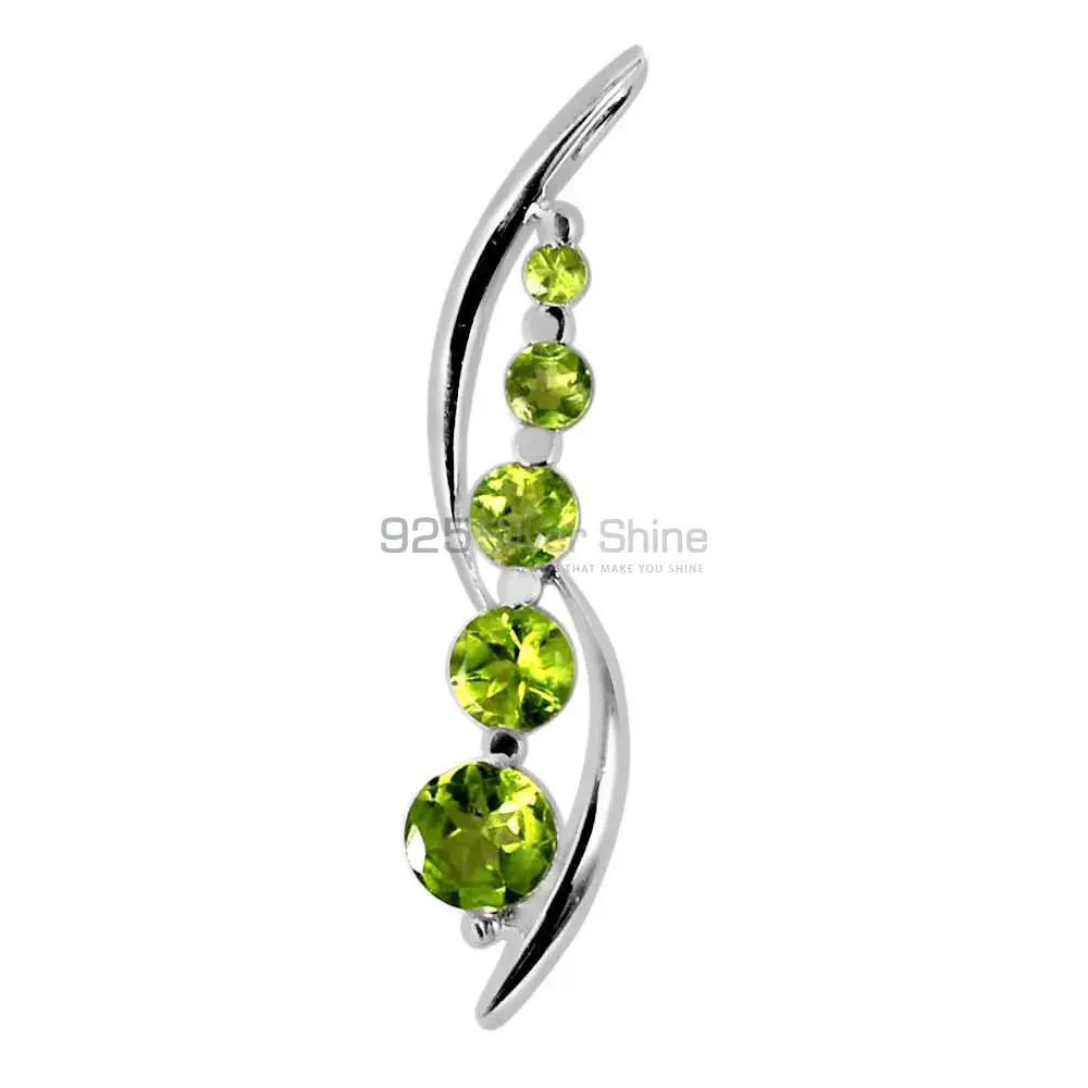 925 Fine Silver Pendants Suppliers In Peridot Gemstone Jewelry 925SP261-5_0