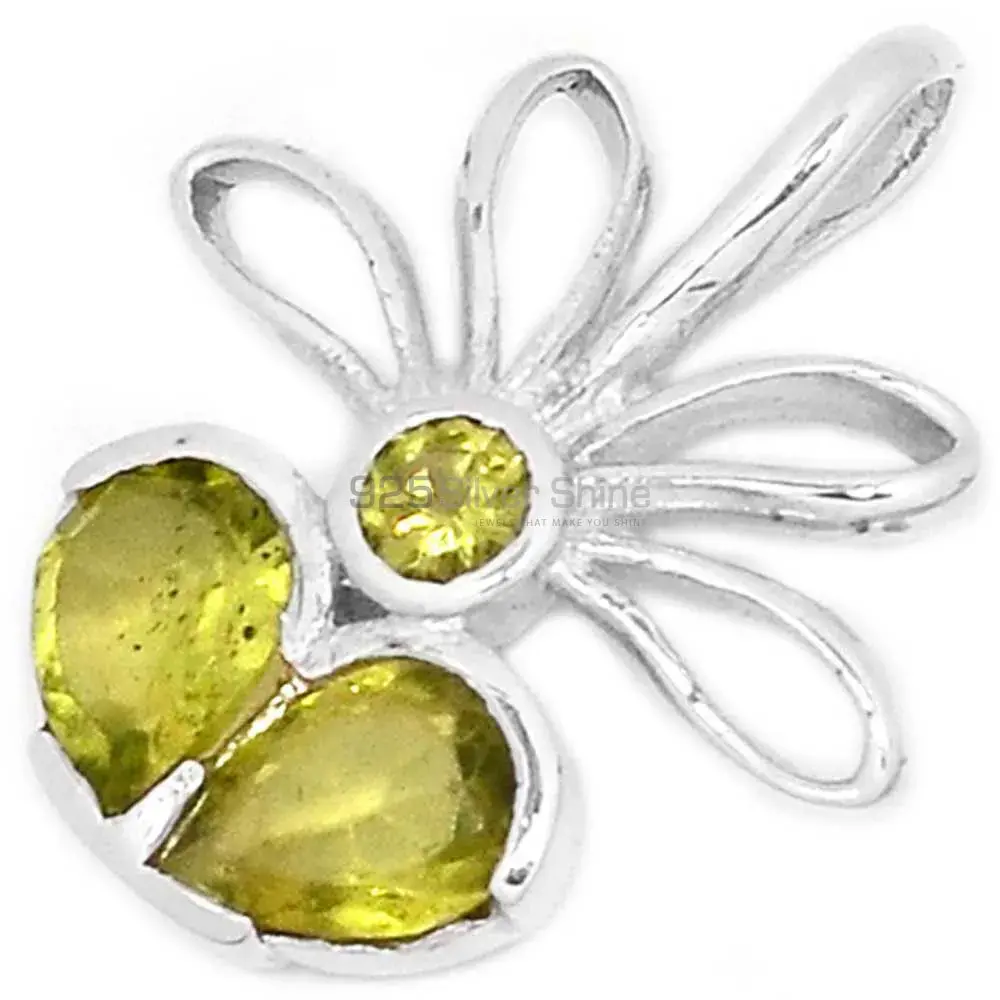 925 Fine Silver Pendants In Peridot Gemstone Jewelry 925SP268-6_1