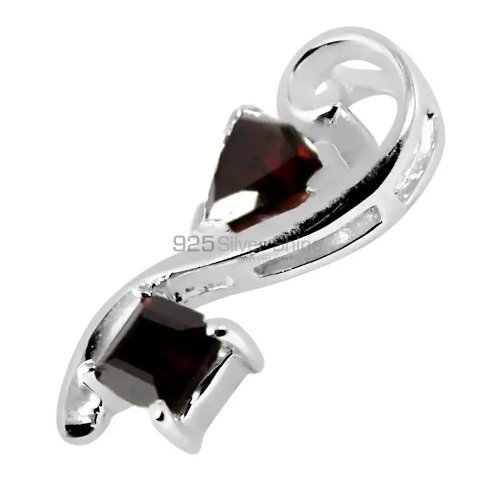 925 Fine Silver Pendants In Smokey Gemstone Jewelry 925SP253-3_0