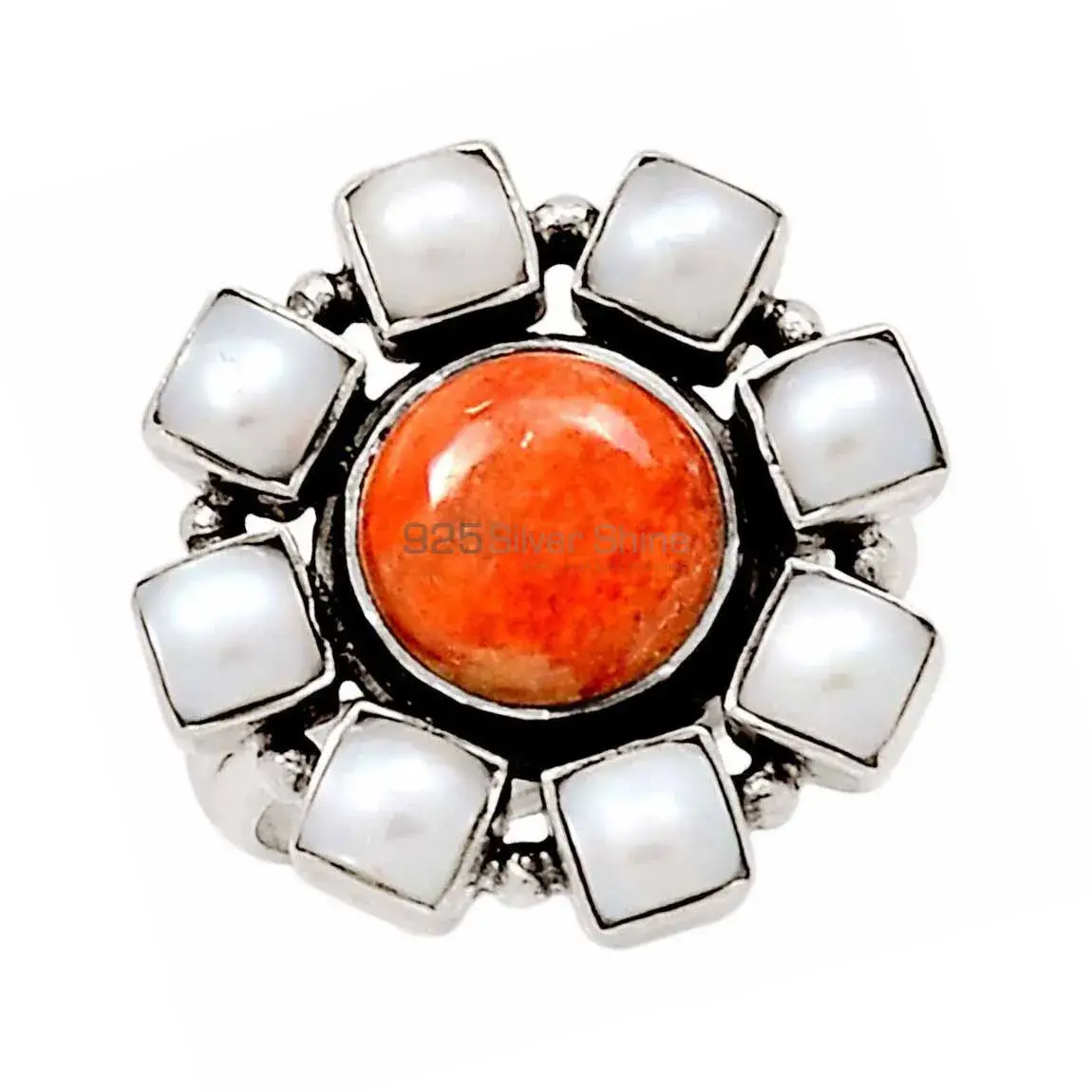 925 Fine Silver Rings In Natural Semi Precious Stone 925SR2233_0