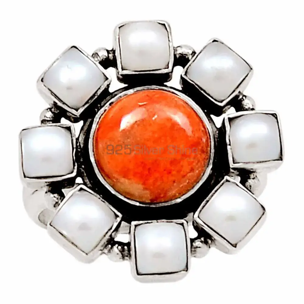 925 Fine Silver Rings In Natural Semi Precious Stone 925SR2233_1