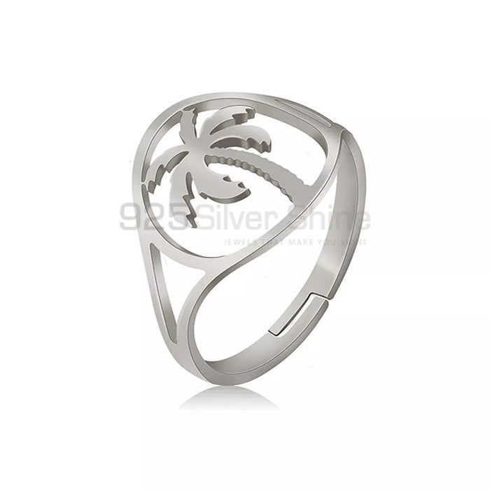925 Silver Beach Palm Tree Promise Ring For Couples TOLMR598