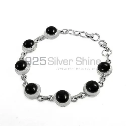 925 Silver Handmade Bracelets In Black Onyx Gemstone Jewelry 925SB343