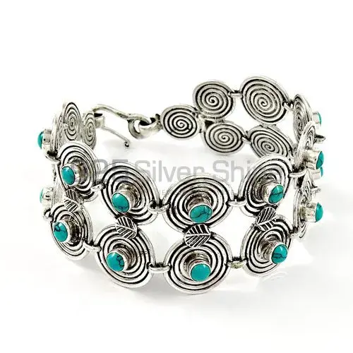 925 Silver Oxidized Bracelets In Turquoise Gemstone Jewelry 925SB379