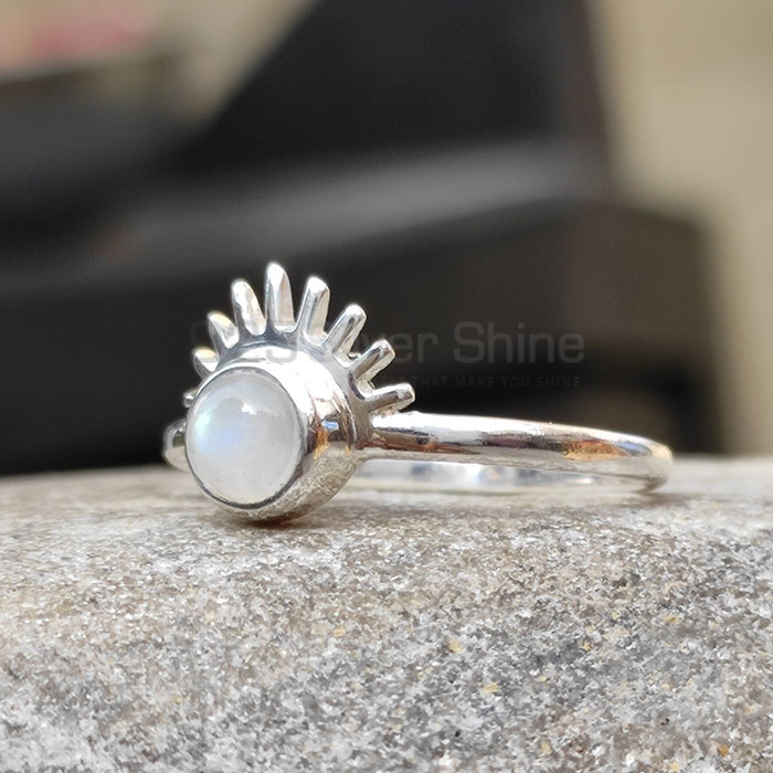 925 Silver Sun Rice Designer Ring With Rainbow Moonstone SSR51_0