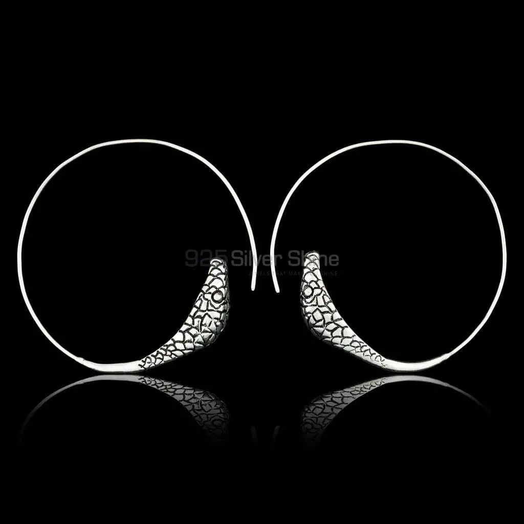 925 Solid Silver Earrings In Snake Spiral 925ME116_0