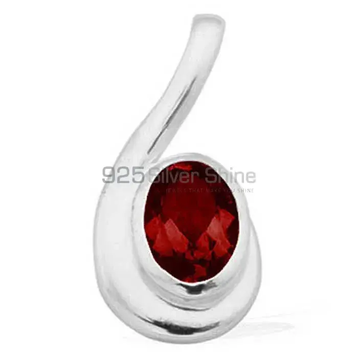 925 Solid Silver Pendants Exporters In Garnet Gemstone Jewelry 925SP1619