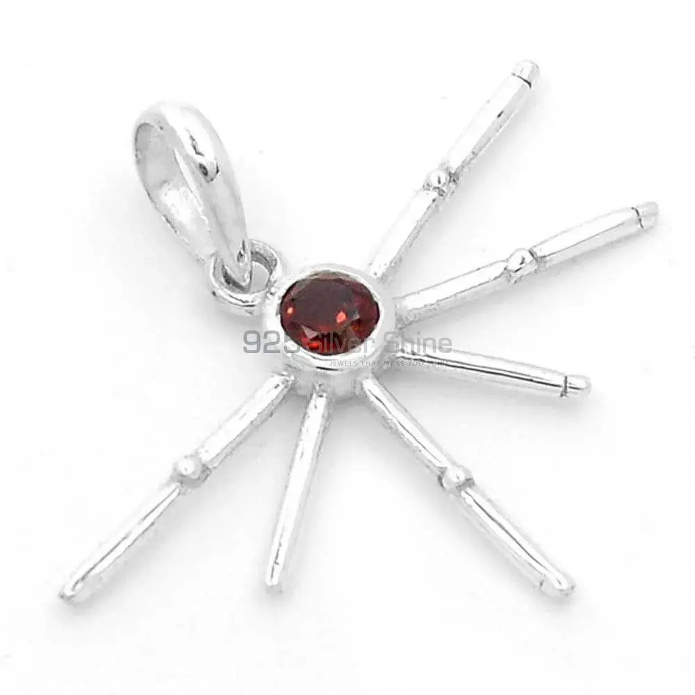 925 Solid Silver Pendants In Garnet Gemstone Jewelry 925SSP323-4