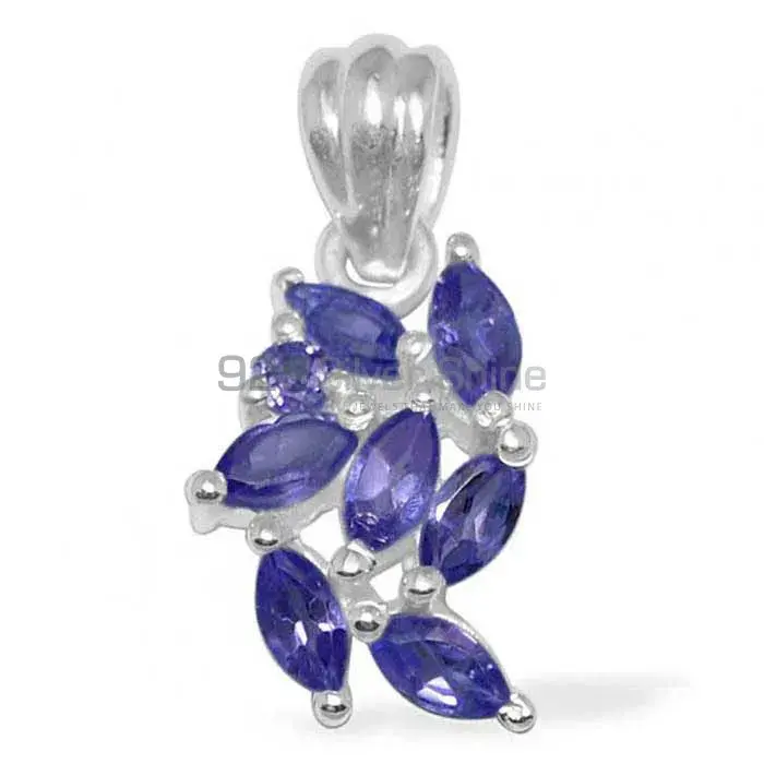 925 Solid Silver Pendants In Iolite Gemstone Jewelry 925SP1519_0