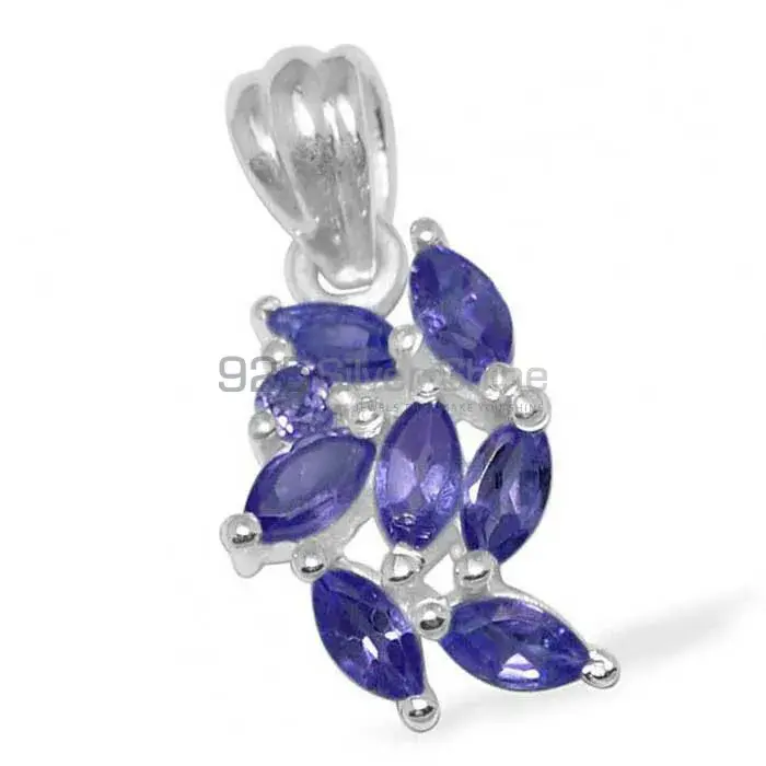 925 Solid Silver Pendants In Iolite Gemstone Jewelry 925SP1519_1