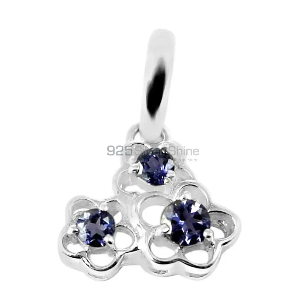 925 Solid Silver Pendants Exporters In Iolite Gemstone Jewelry 925SP213-2_0