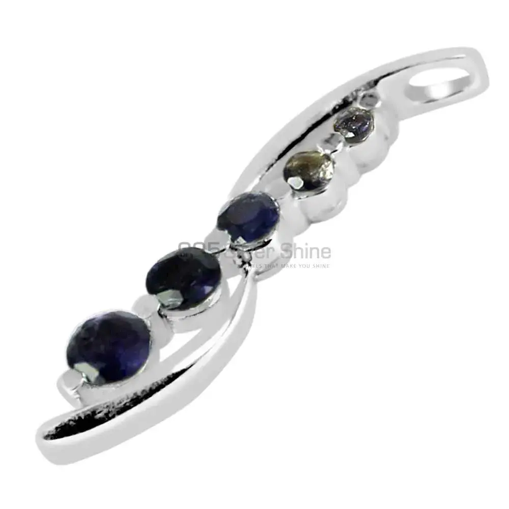 925 Solid Silver Pendants In Iolite Gemstone Jewelry 925SP261-4_0
