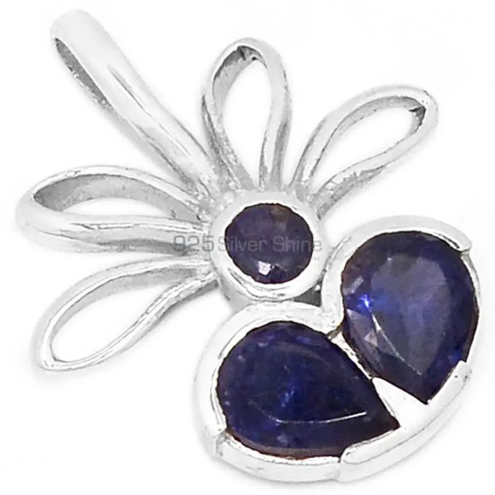 925 Solid Silver Pendants In Iolite Gemstone Jewelry 925SP268-5_0