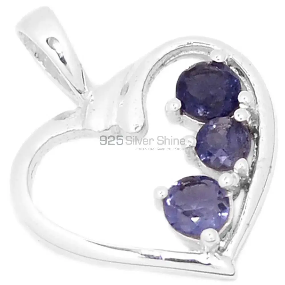 925 Solid Silver Pendants Exporters In Iolite Gemstone Jewelry 925SP277-4