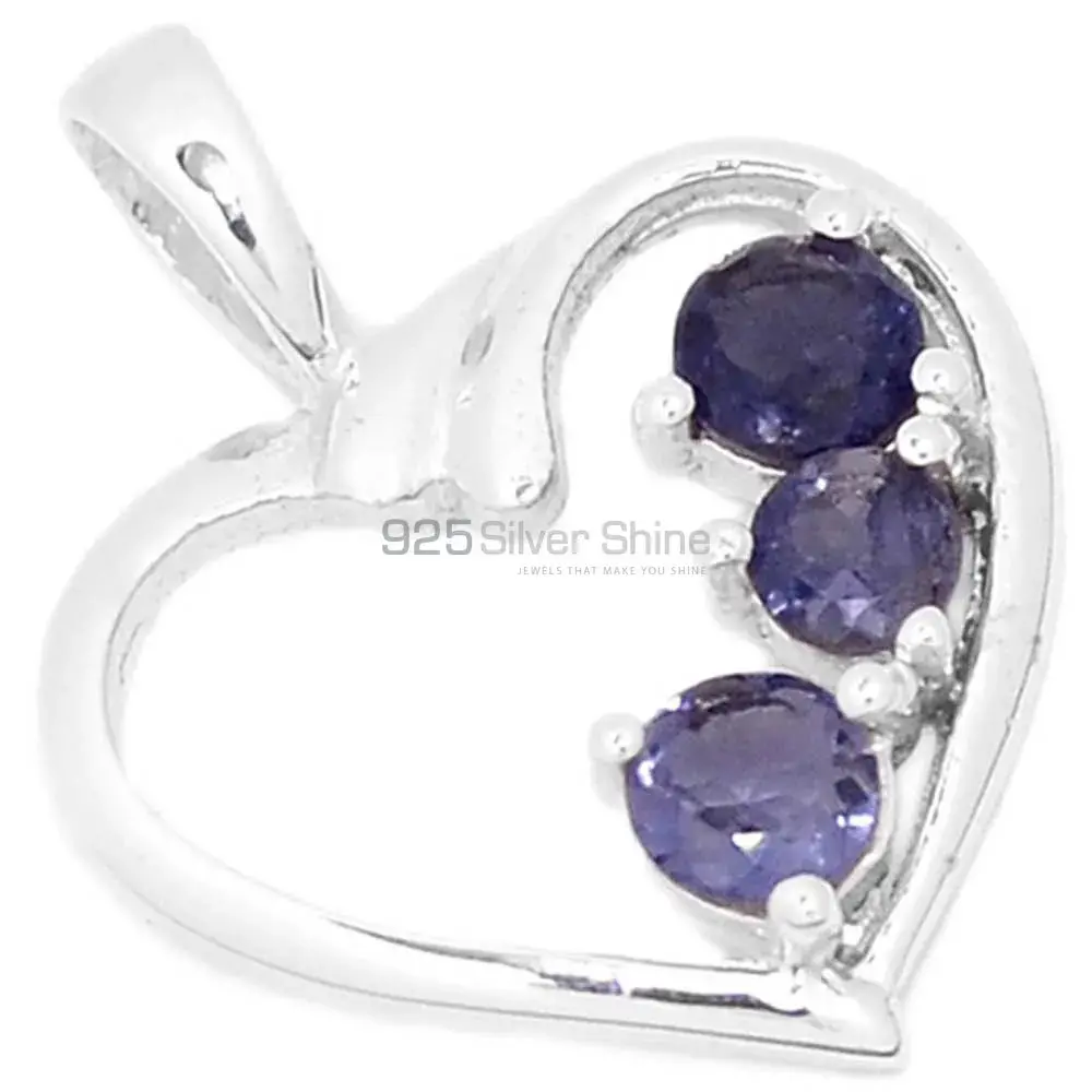 925 Solid Silver Pendants In Iolite Gemstone Jewelry 925SP277-4
