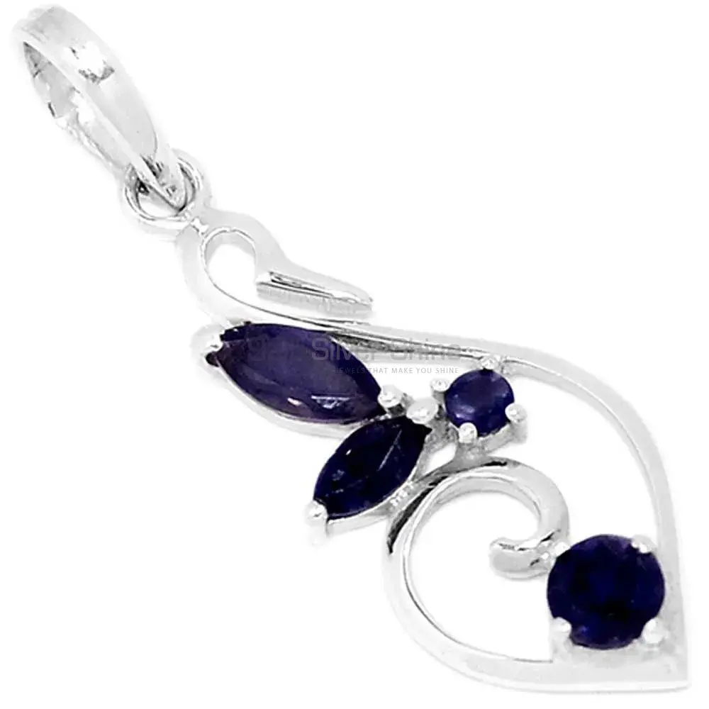 925 Solid Silver Pendants In Iolite Gemstone Jewelry 925SP288-1