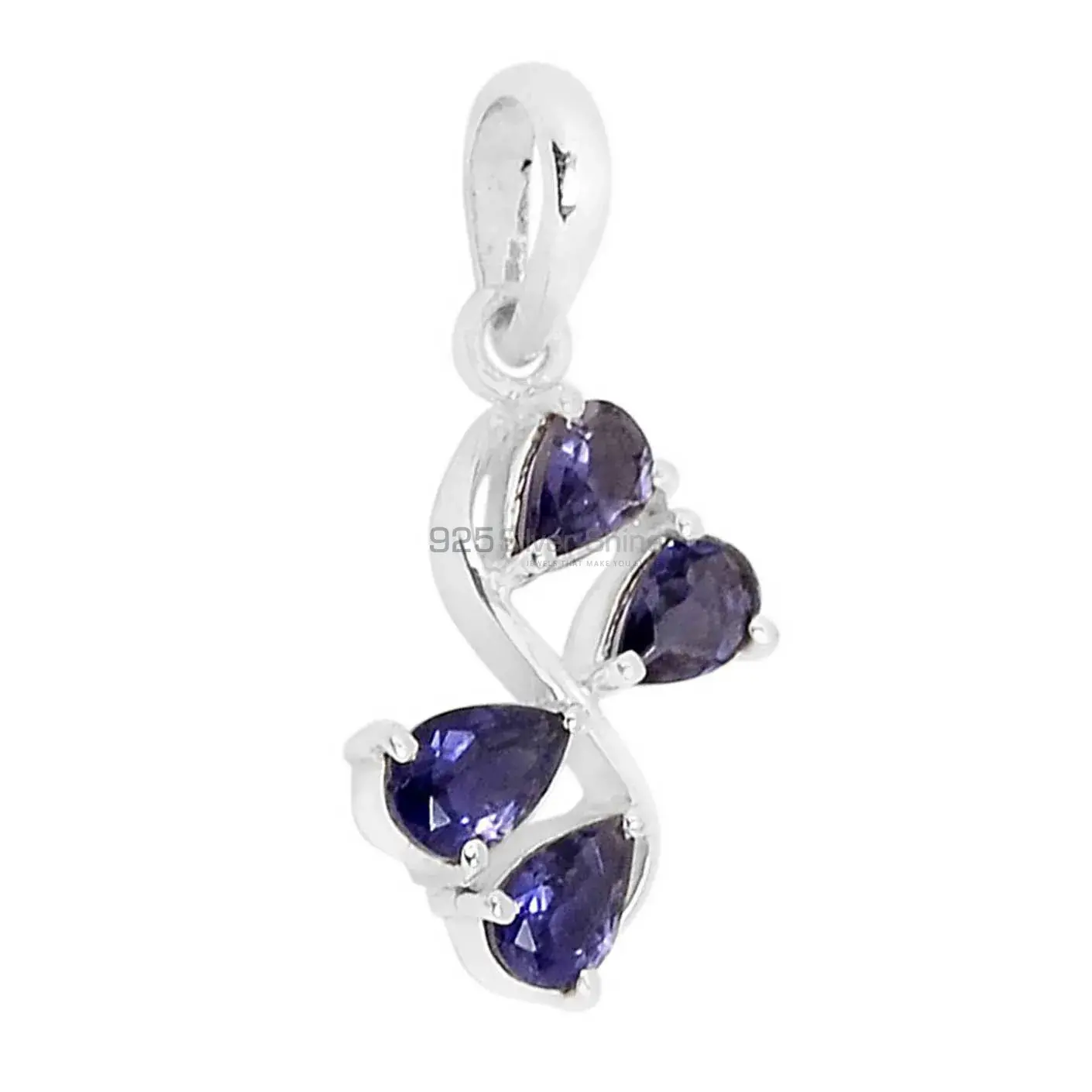 925 Solid Silver Pendants In Iolite Gemstone Jewelry 925SSP339-4_0