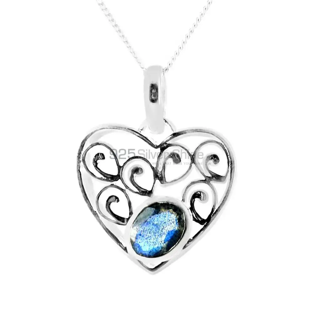 925 Solid Silver Pendants In Labradorite Gemstone Jewelry 925SP222-1_0