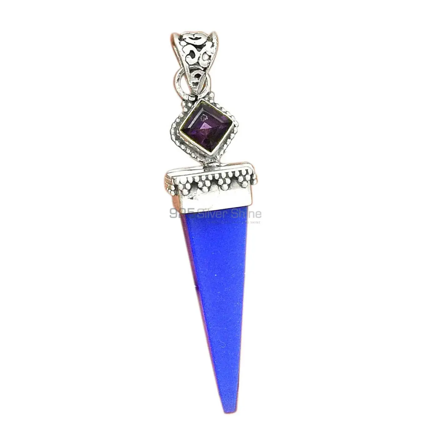 925 Solid Silver Pendants In Multi Gemstone Jewelry 925SP34-3_1